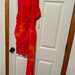 Vibrant Pink and Orange luxxel Dress